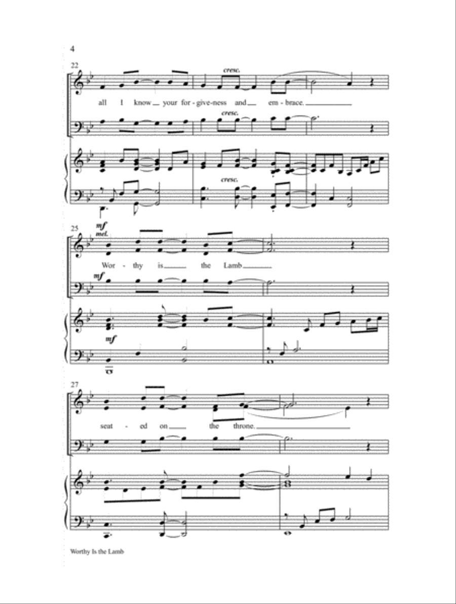 Worthy Is the Lamb Worthy Is the Lamb 3-Part scores gallery preview page 4