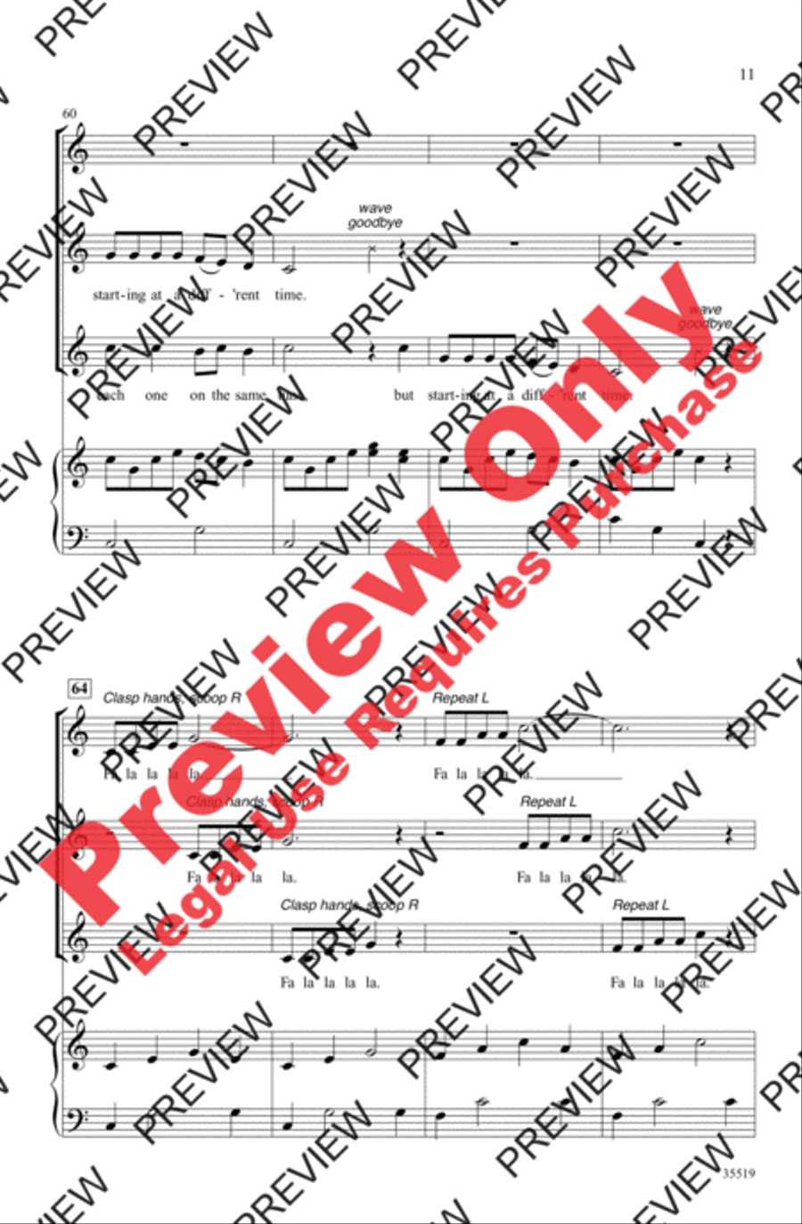 Singing A-Round SAB scores gallery preview page 11