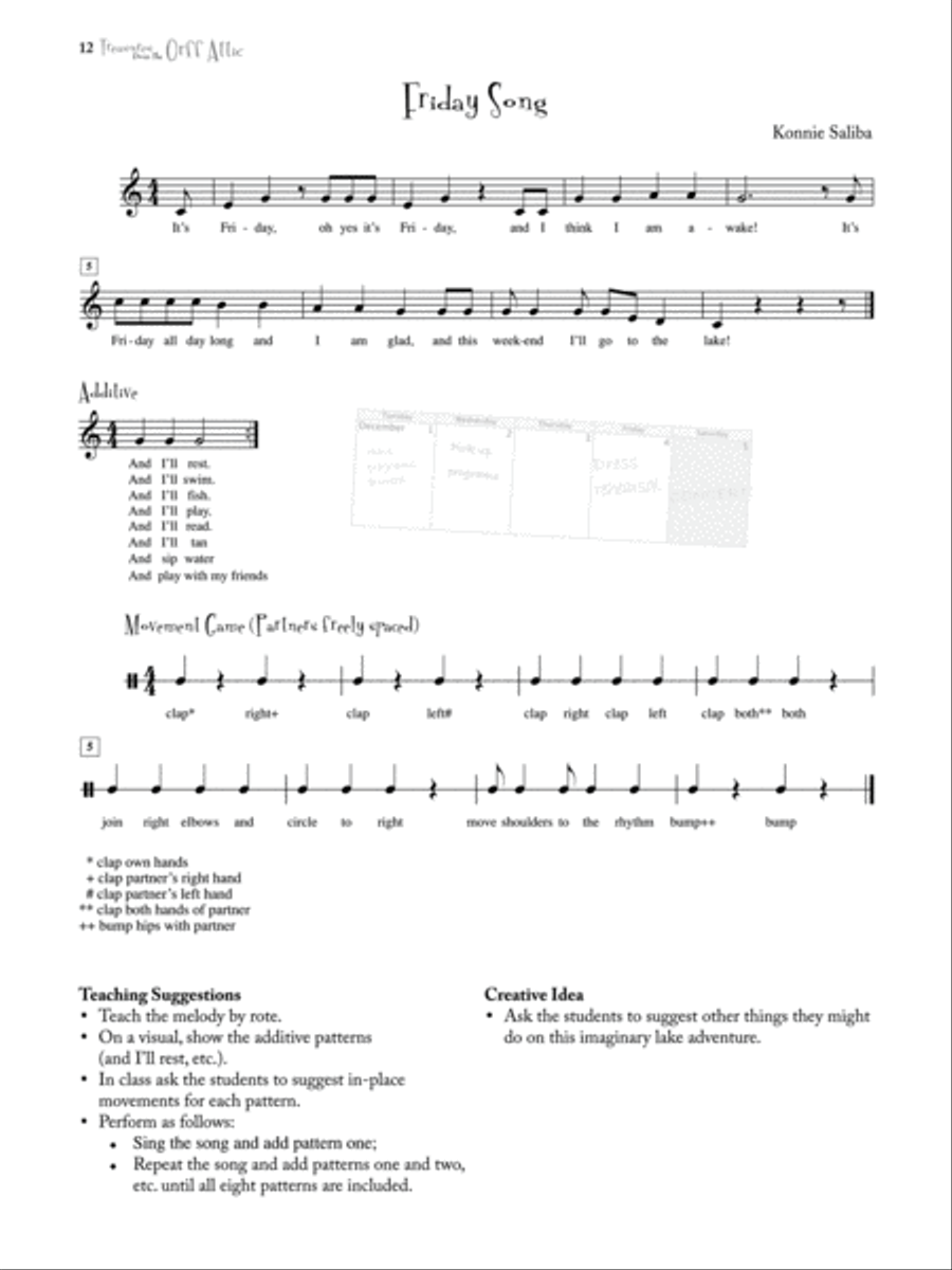 Treasures from the Orff Attic Classroom Materials scores gallery preview page 3