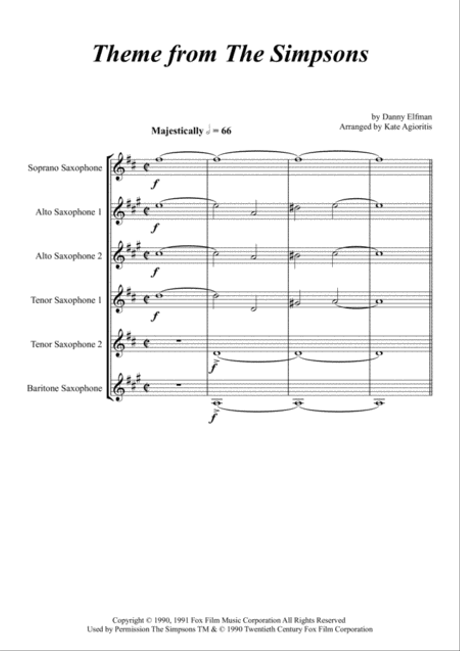 Theme From The Simpsons Woodwind Ensemble scores gallery preview page 3