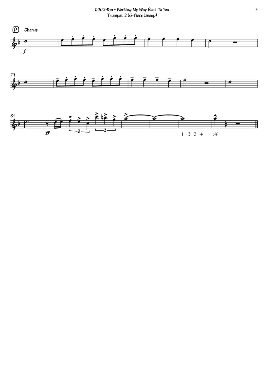 Workin' My Way Back To You Small Ensemble scores gallery preview page 6
