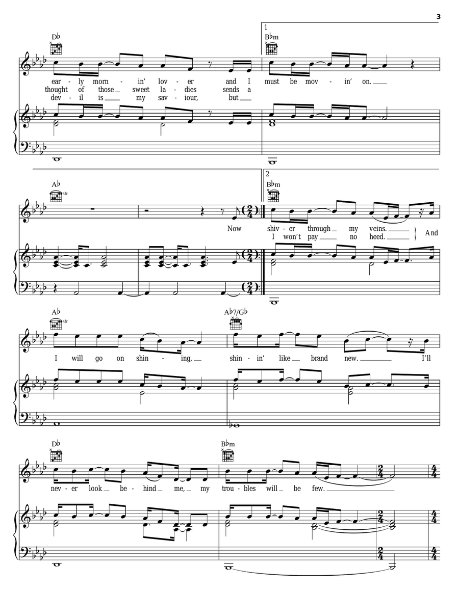 Goodbye Stranger Piano, Vocal, Guitar scores gallery preview page 3