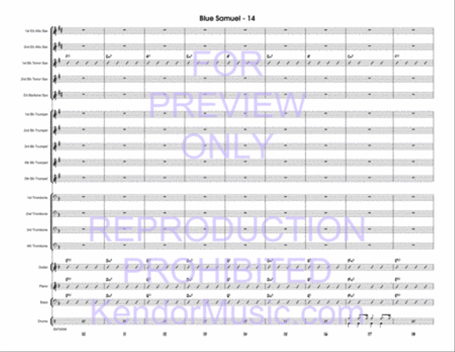 Blue Samuel Blue Samuel Jazz Ensemble scores gallery preview page 15