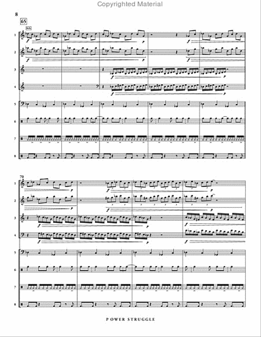 Power Struggle Percussion Ensemble scores gallery preview page 9