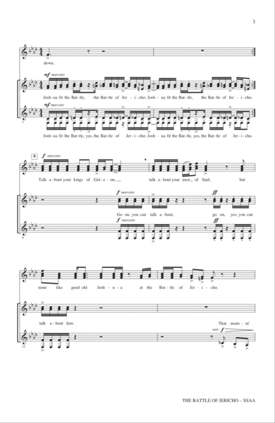 Joshua (Fit The Battle Of Jericho) SSA scores gallery preview page 2