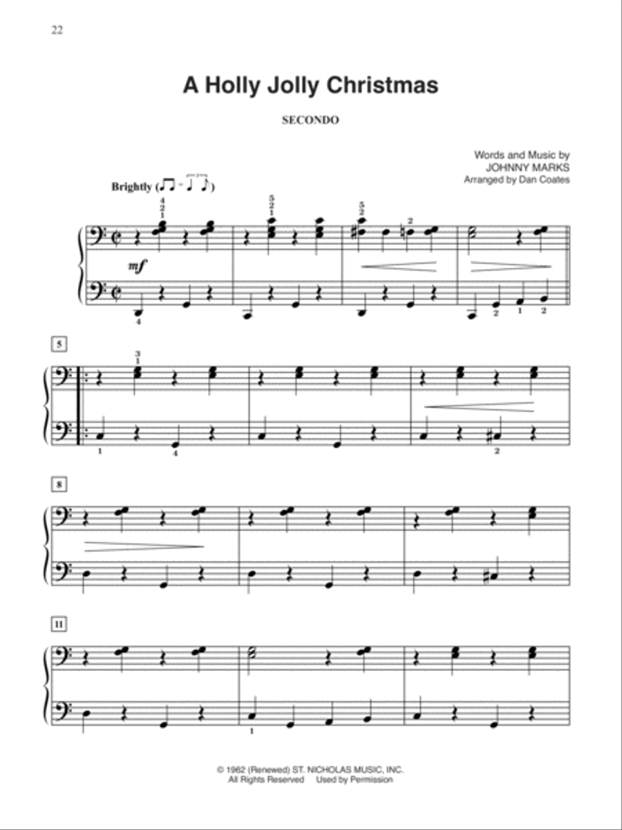 Dan Coates Popular Piano Library -- Duets for Christmas Small Ensemble scores gallery preview page 4