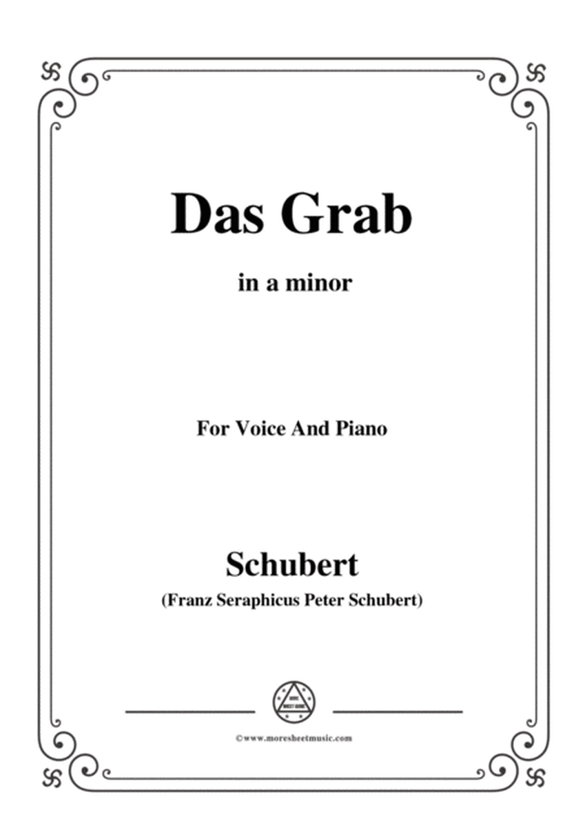 Schubert-Das Grab,in a minor,for Voice and Piano image number null