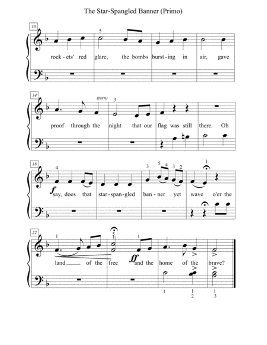 The Star Spangled Banner Piano Method scores gallery preview page 2