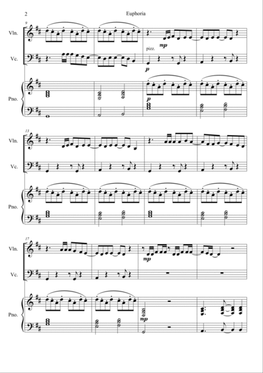 Euphoria Piano Trio scores gallery preview page 2