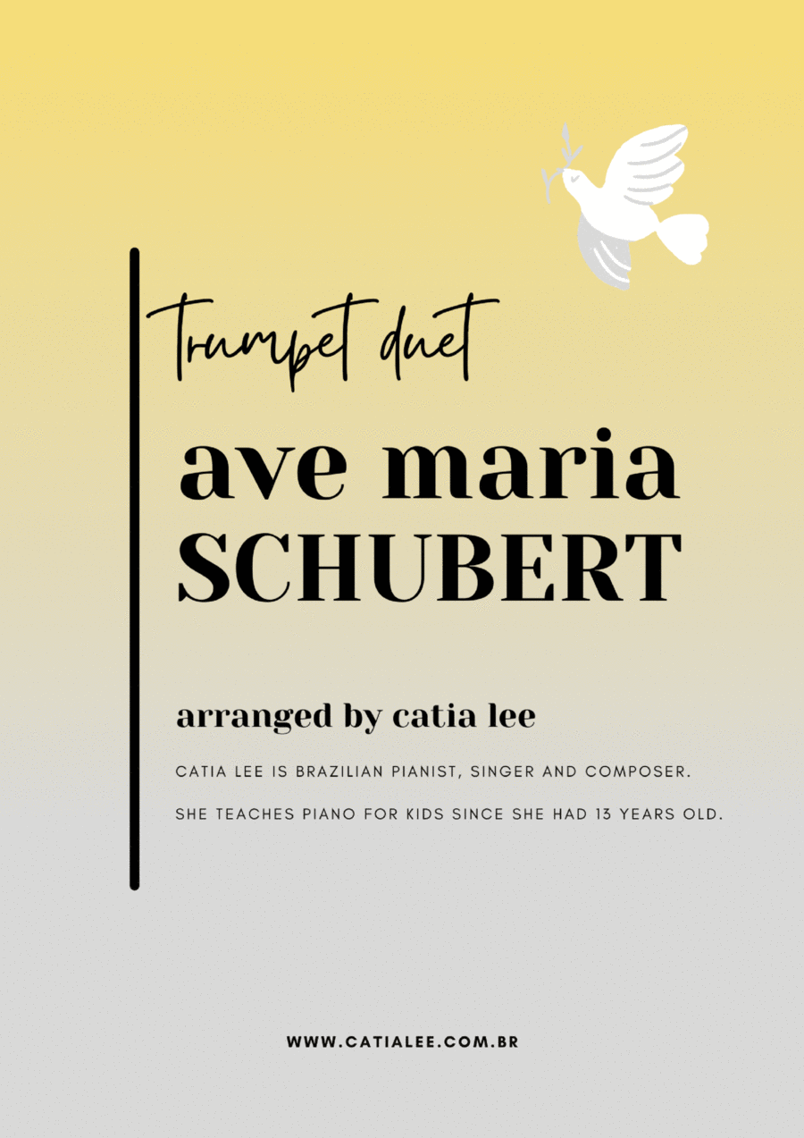 Ave Maria - Schubert for Trumpet duet - D major Trumpet Duet scores gallery preview page 1