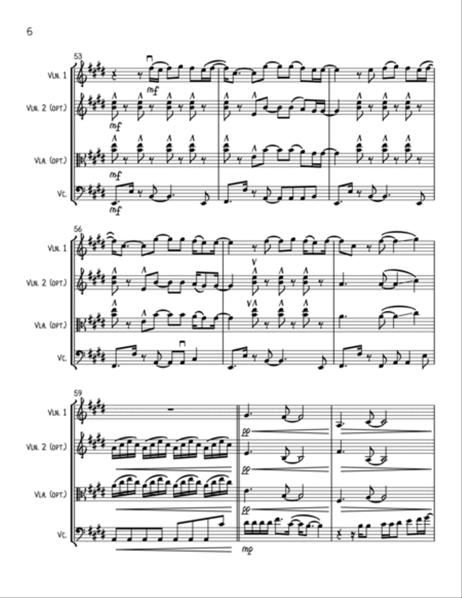 Murder On The Dancefloor String Trio scores gallery preview page 6