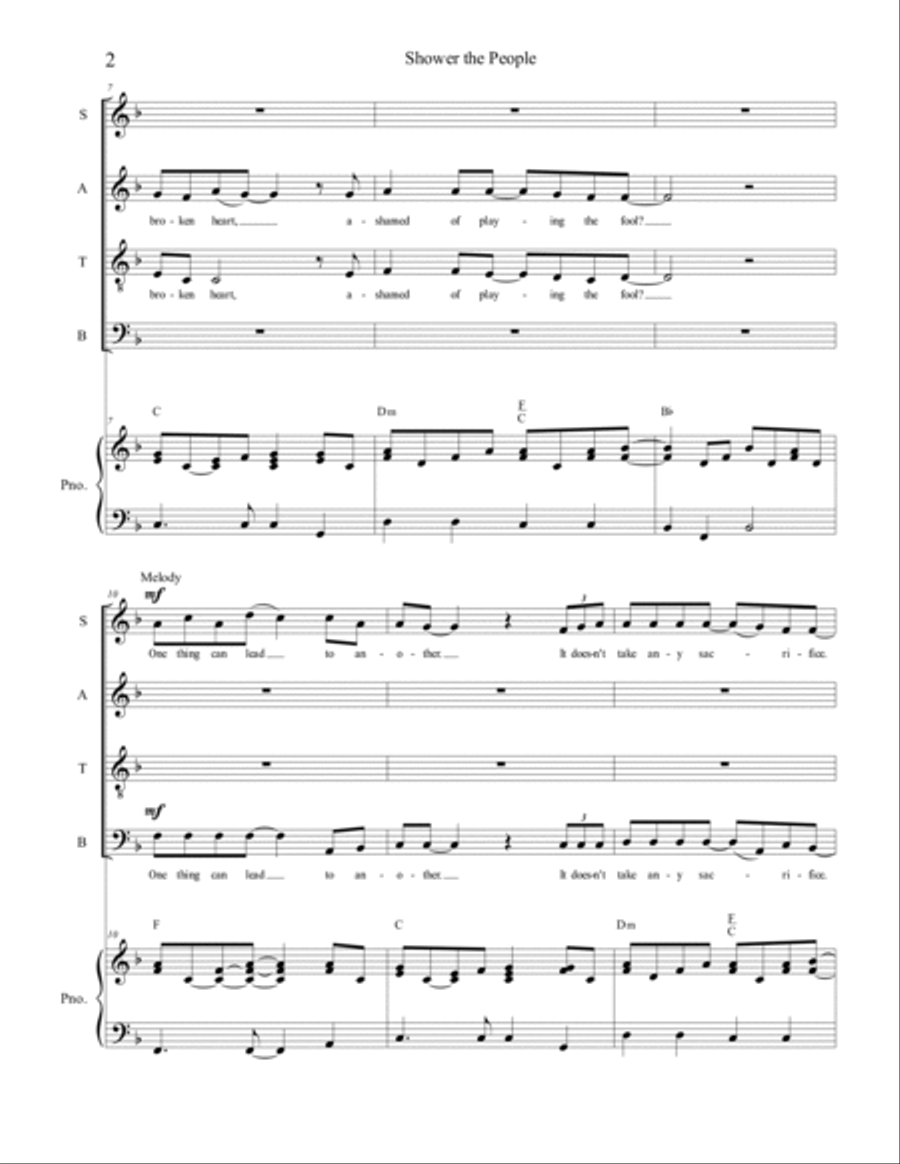 Shower The People 4-Part scores gallery preview page 4