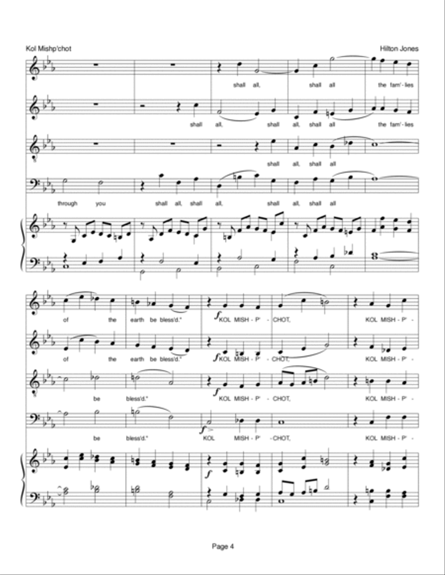 KOL MISHP'CHOT HAAHDAHMAH 4-Part scores gallery preview page 4