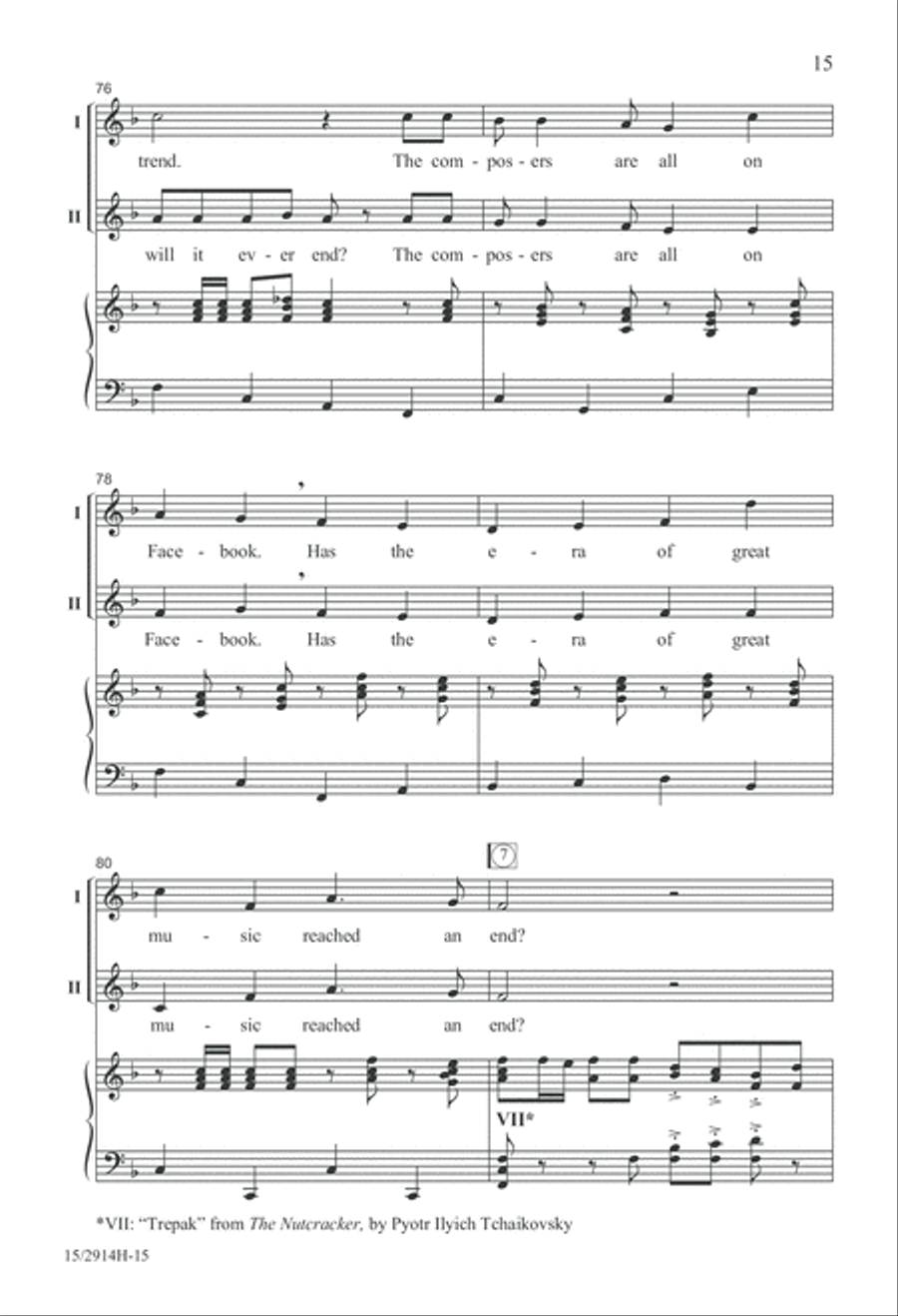 The Composers Are All on Facebook 2-Part scores gallery preview page 15