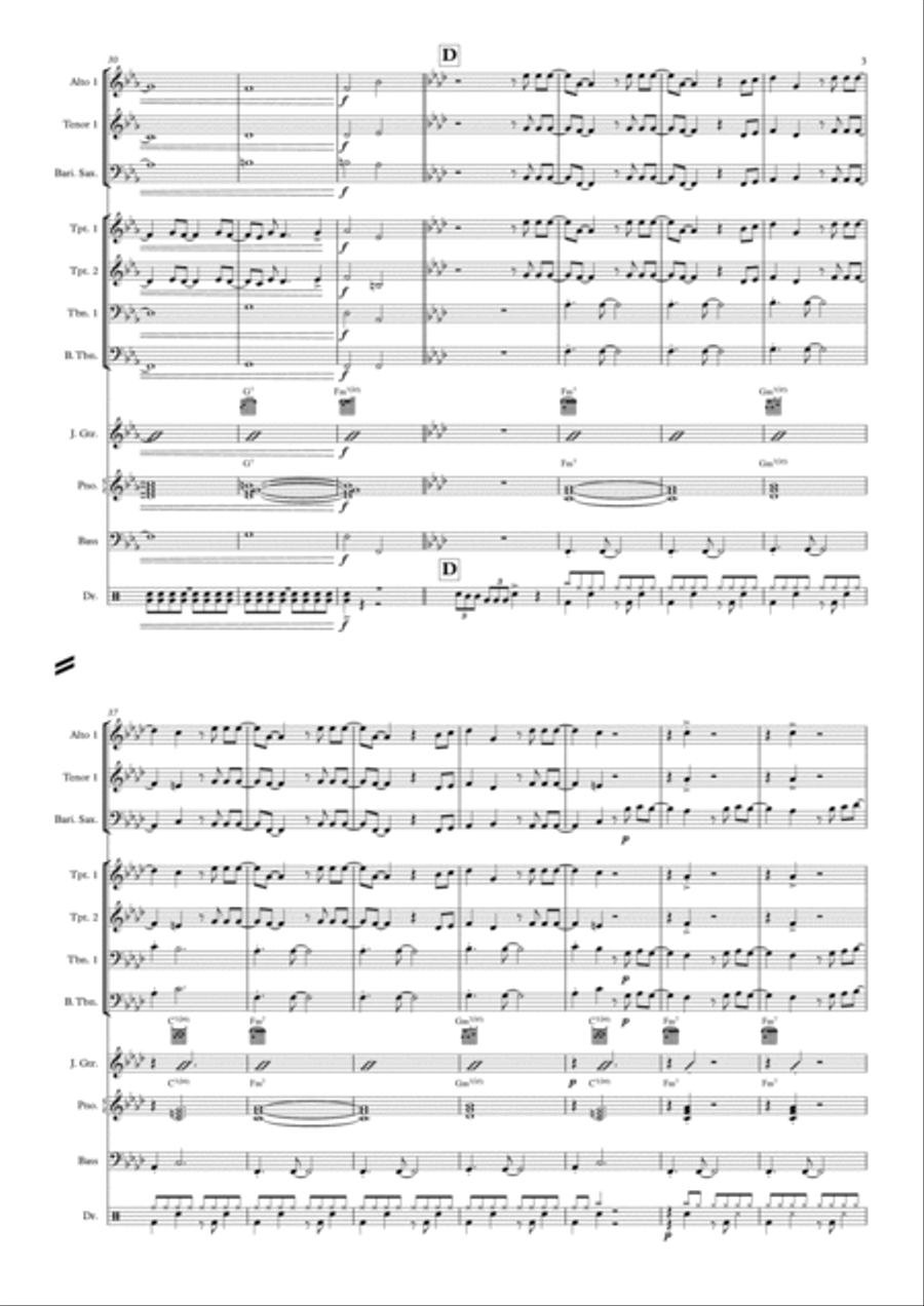 Smells Like Teen Spirit Jazz Ensemble scores gallery preview page 3