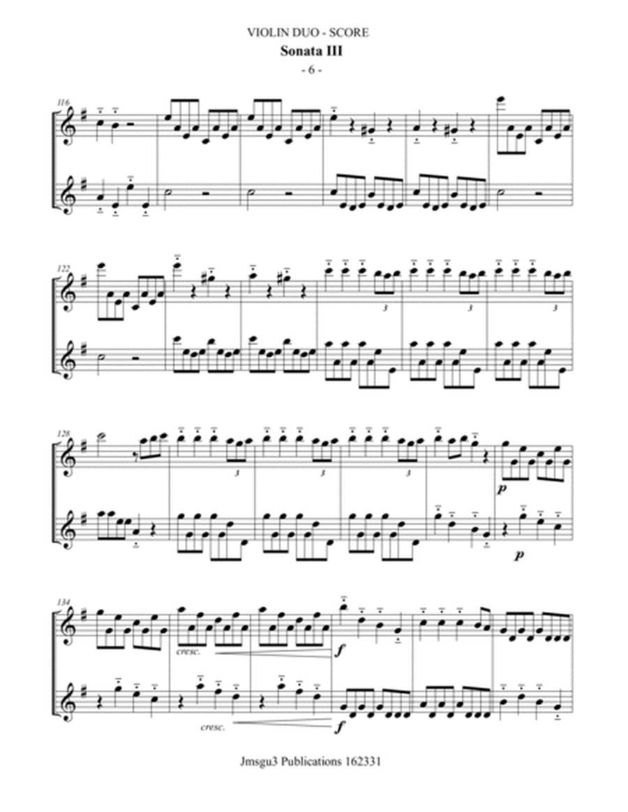 Handel: Sonata No. 3 for Violin Duo image number null