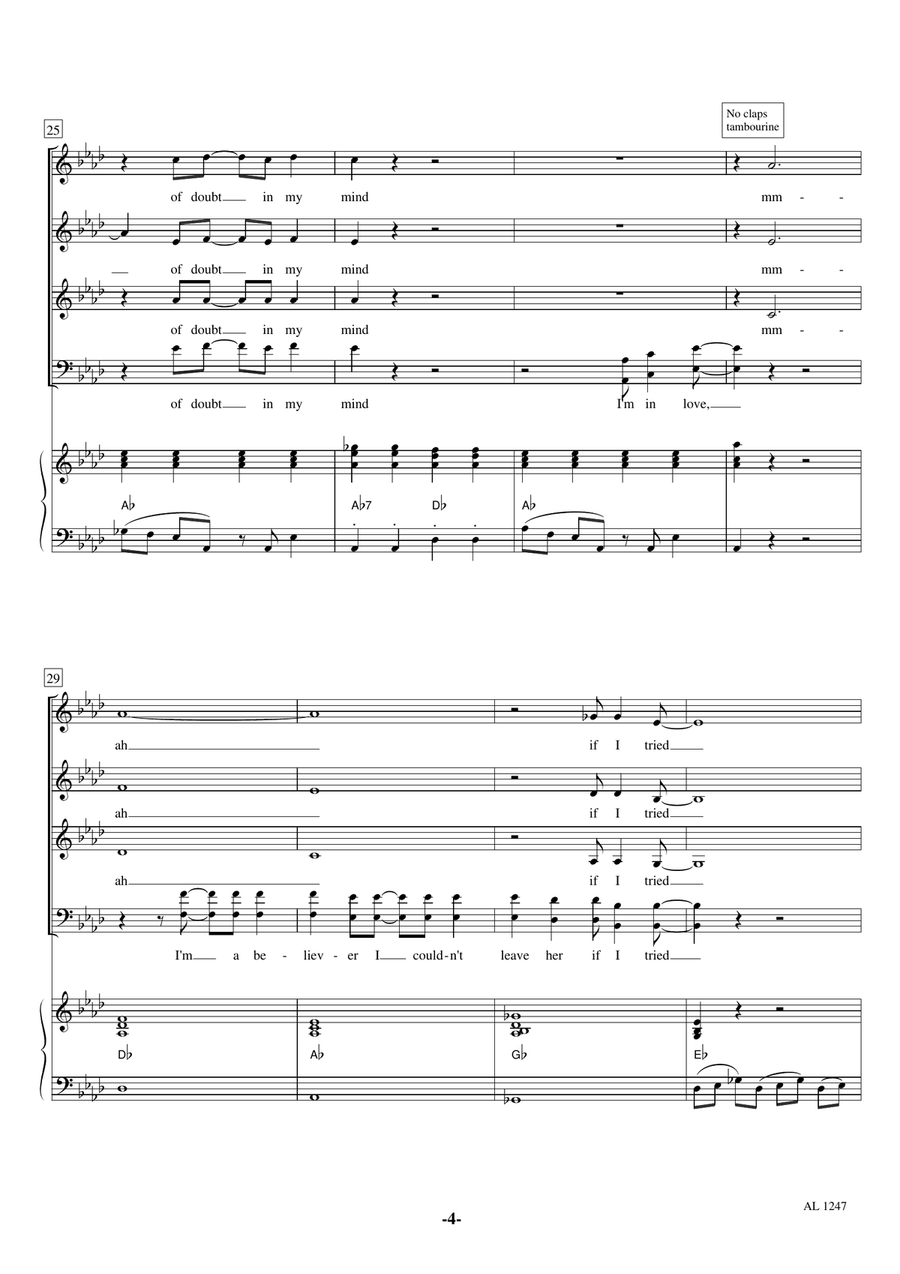 I'm A Believer 4-Part scores gallery preview page 4