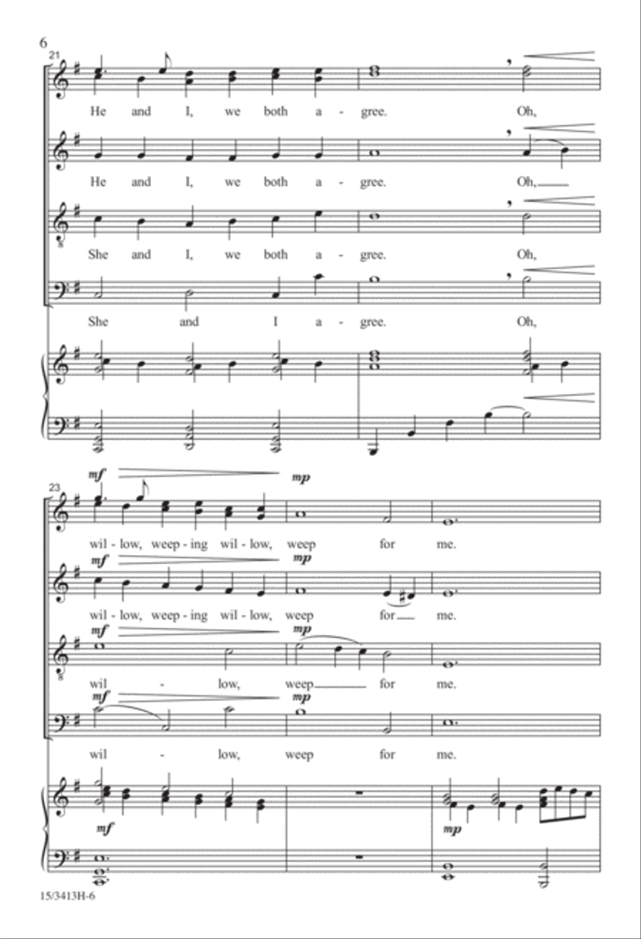 Willow, Willow SSATB scores gallery preview page 6