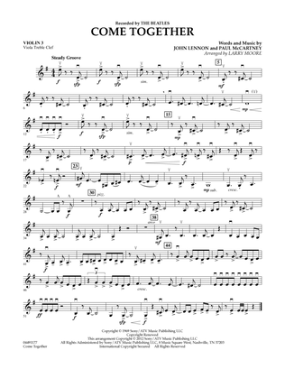 Come Together - Violin 3 (Viola Treble Clef)