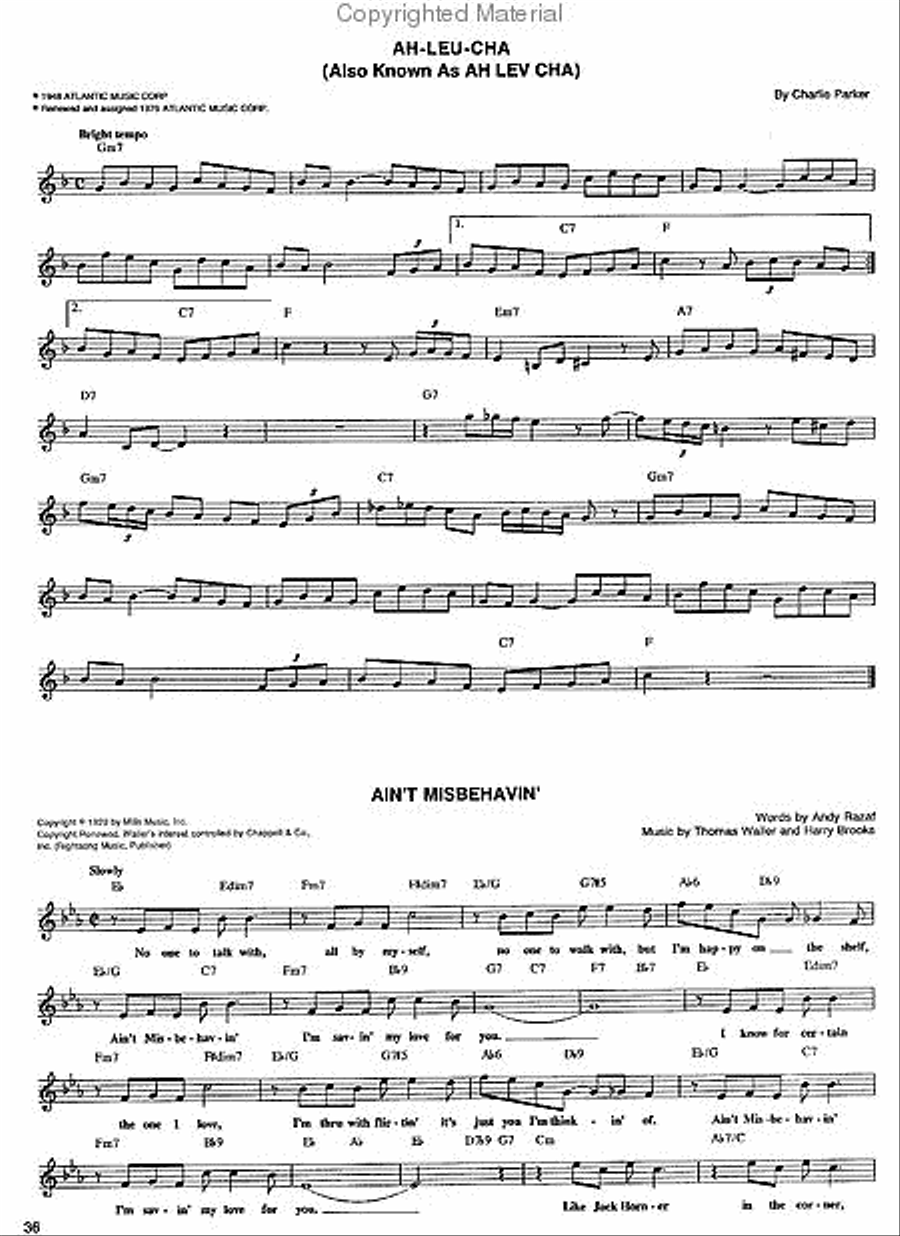 The Ultimate Jazz Fake Book Piano, Vocal, Guitar scores gallery preview page 2