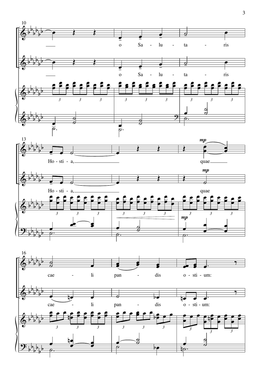 O Salutaris Hostia SSA scores gallery preview page 2