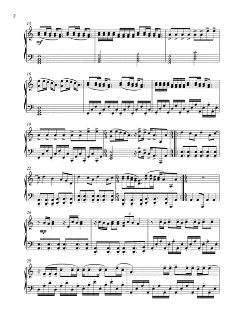 Like A Lion Like A Lion Piano Solo scores gallery preview page 2