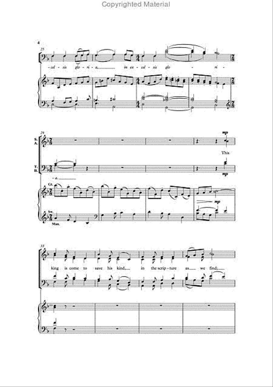 When Christ was born of Mary free 4-Part scores gallery preview page 4