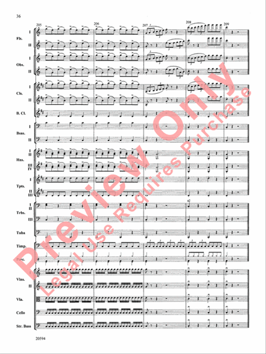 Symphony No. 9 (Fourth Movement) Full Orchestra scores gallery preview page 37