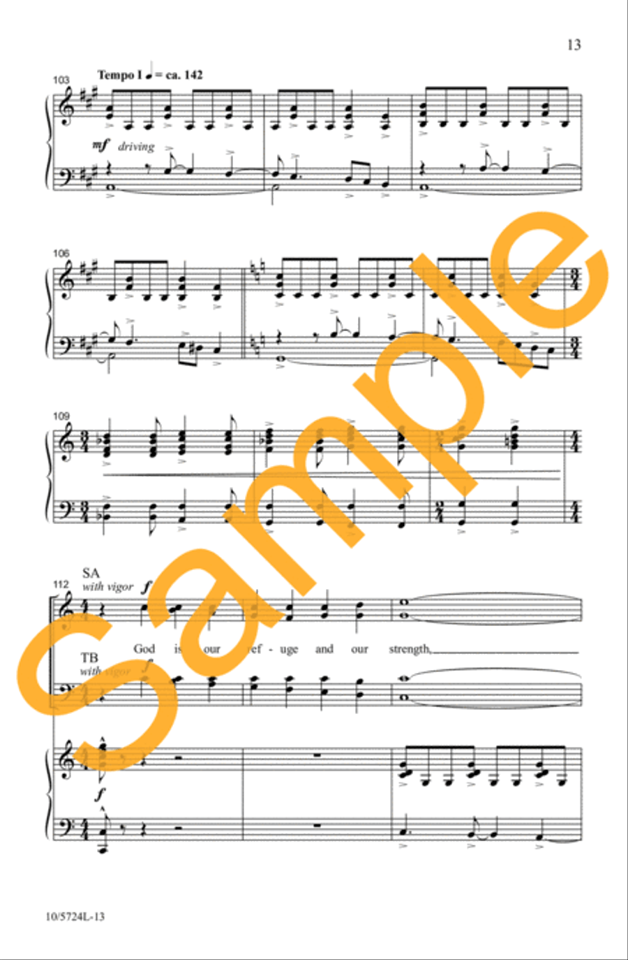 Psalm 46 4-Part scores gallery preview page 12