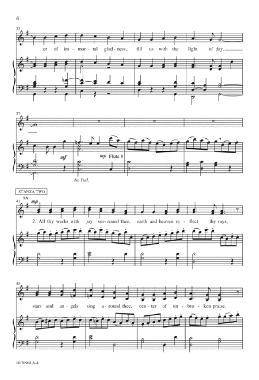 Joyful, Joyful, We Adore Thee 4-Part scores gallery preview page 4