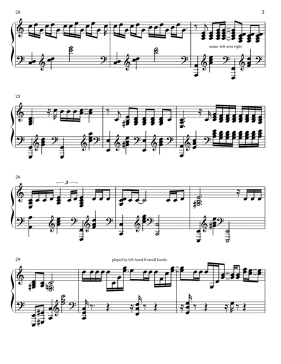 Bejeweled Piano Solo scores gallery preview page 3