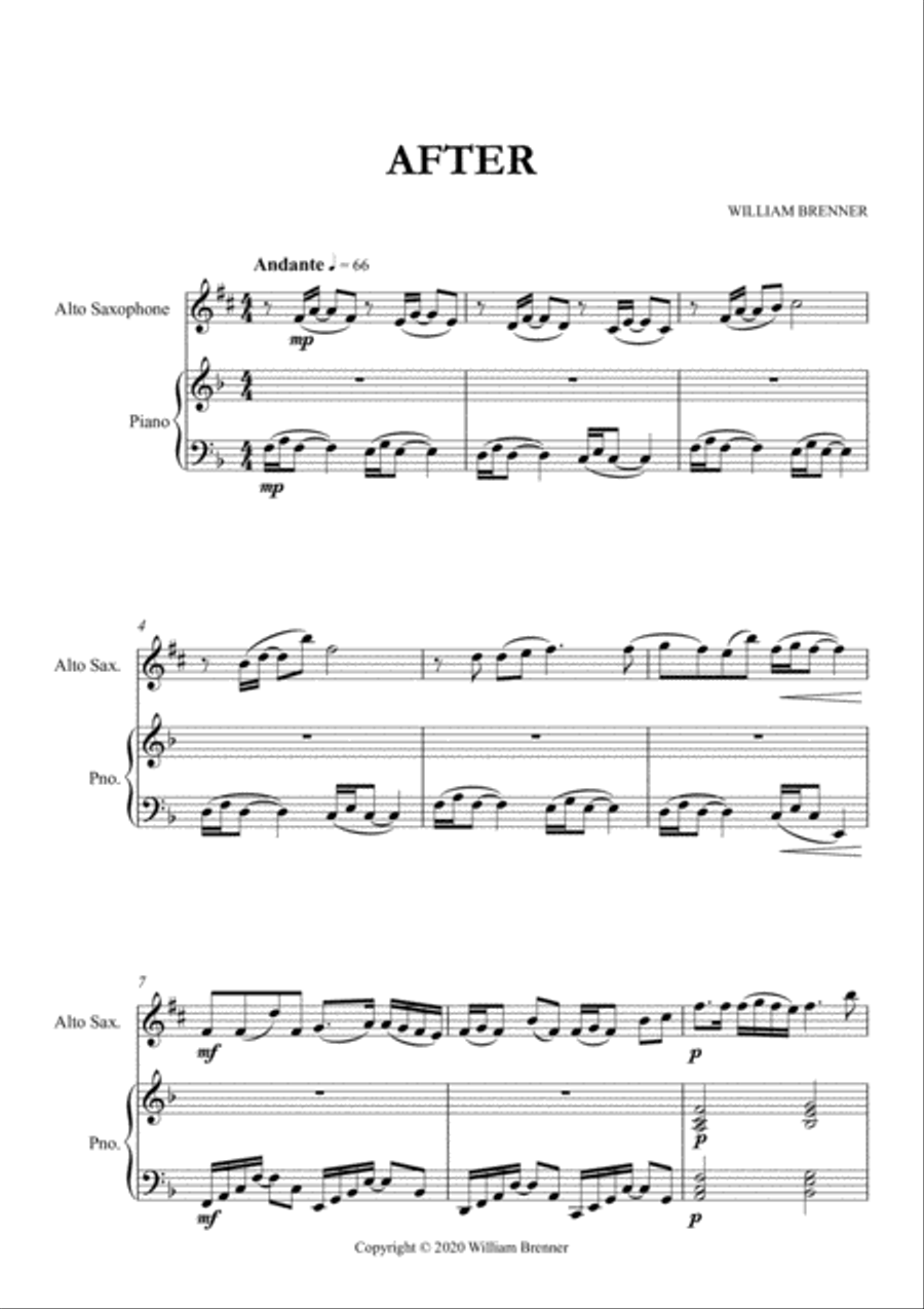 After - Alto Saxophone Alto Saxophone scores gallery preview page 2