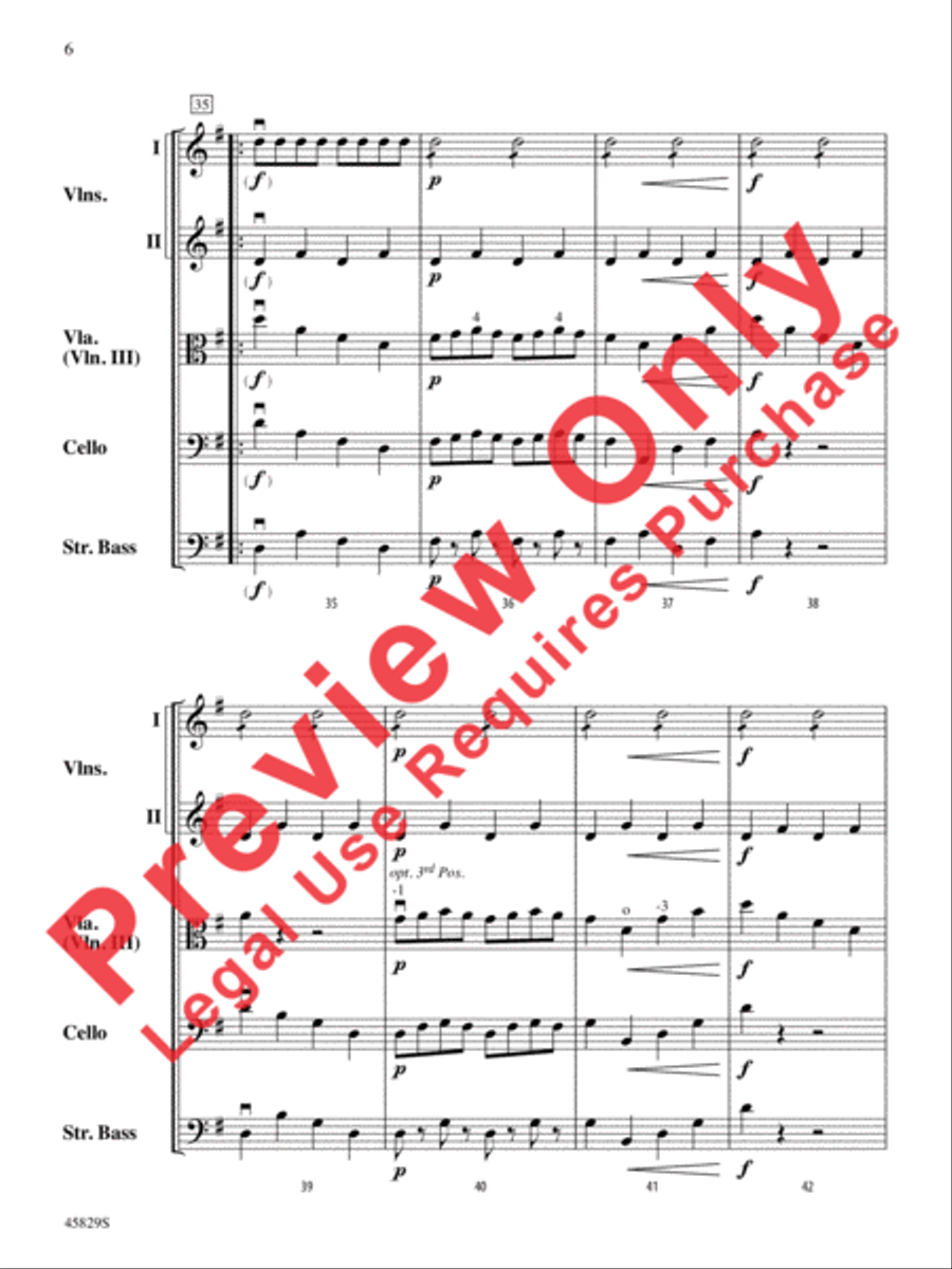 Sleigh Ride String Orchestra scores gallery preview page 6