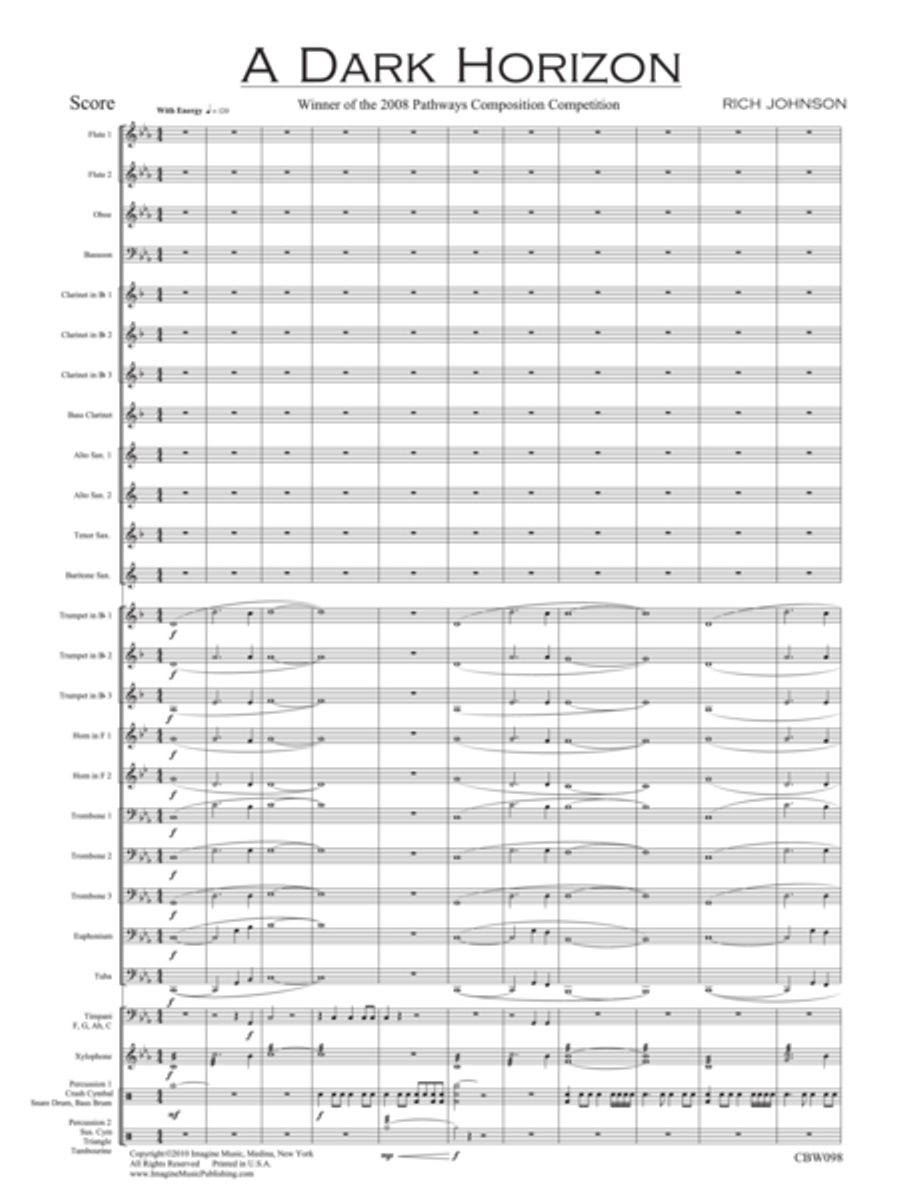 A Dark Horizon A Dark Horizon Concert Band scores gallery preview page 2