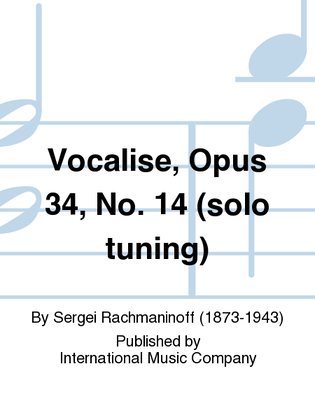Book cover for Vocalise, Opus 34, No. 14 (Solo Tuning)