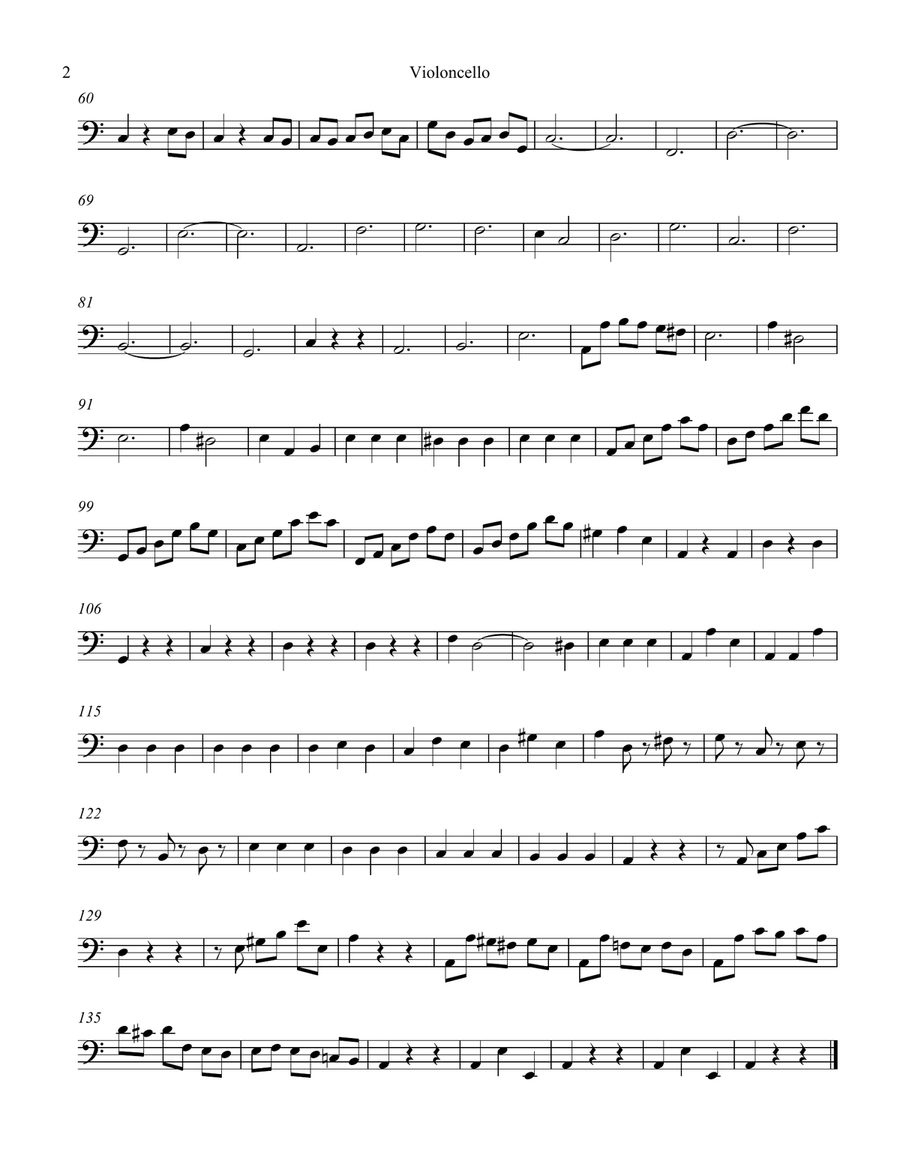 Cello Concerto in A Minor RV 418 Movement I String Orchestra scores gallery preview page 4