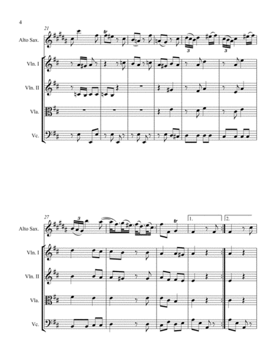 Sonata in D for Alto and String Quartet II. Allegretto
