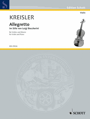 Book cover for Kreisler Cm8 Allegretto Boccherini Vln