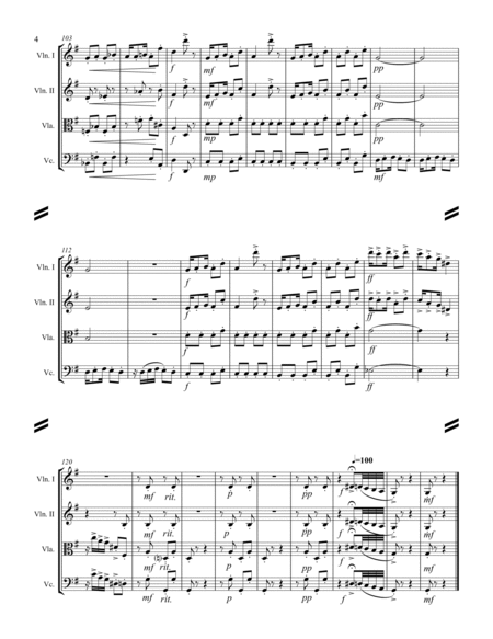Debussy – Golliwog’s Cakewalk from Children’s Corner (for String Quartet) image number null