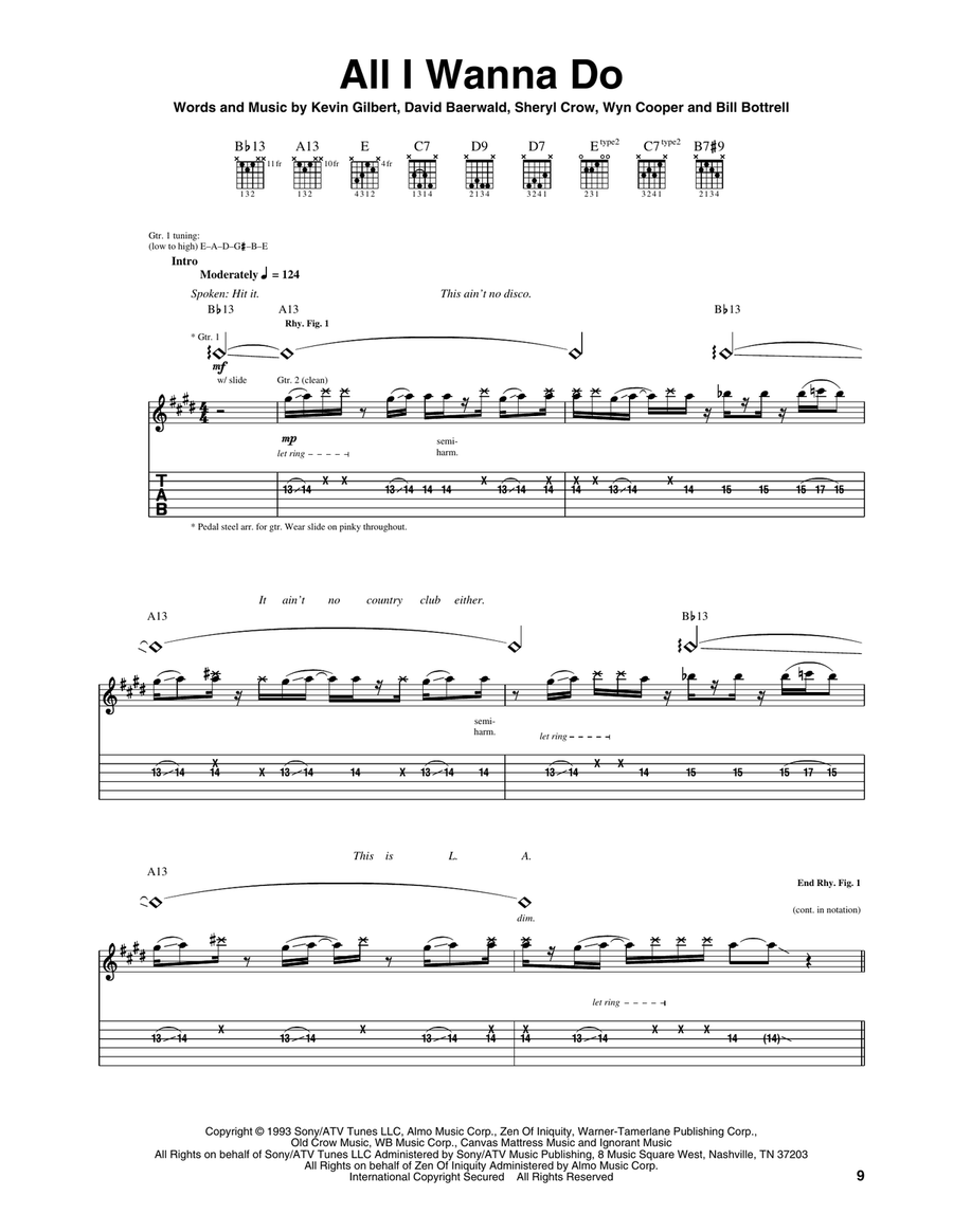 All I Wanna Do Acoustic Guitar scores gallery preview page 1