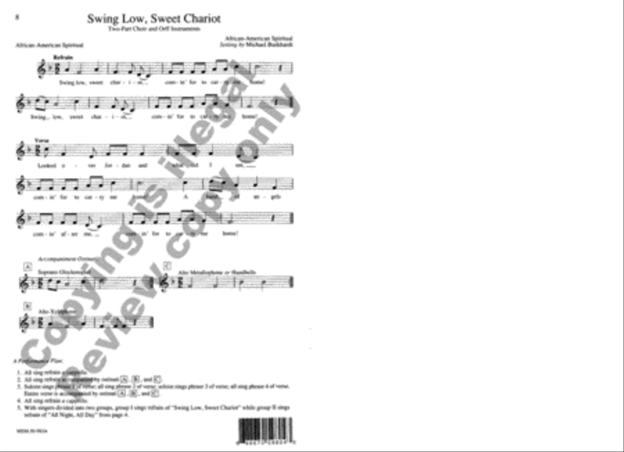 Rise, Children, Gonna Praise the Lord Unison Choir scores gallery preview page 7