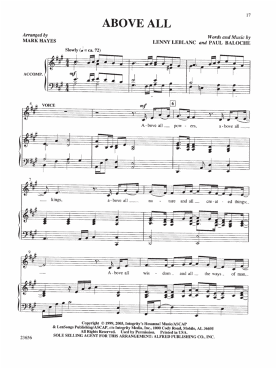 The Mark Hayes Vocal Solo Collection -- 7 Praise and Worship Songs for Solo Voice Medium-High Voice scores gallery preview page 4