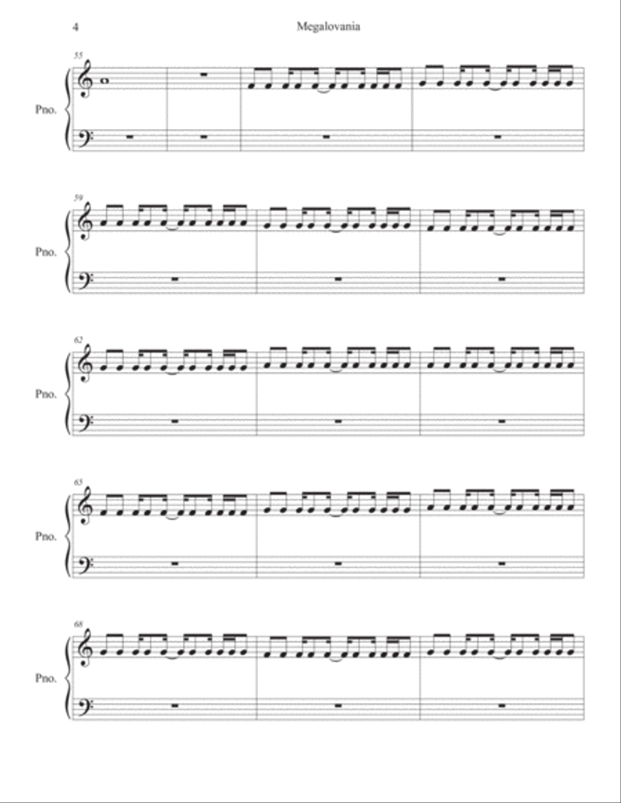 MEGALOVANIA (from Undertale) Easy Piano scores gallery preview page 4