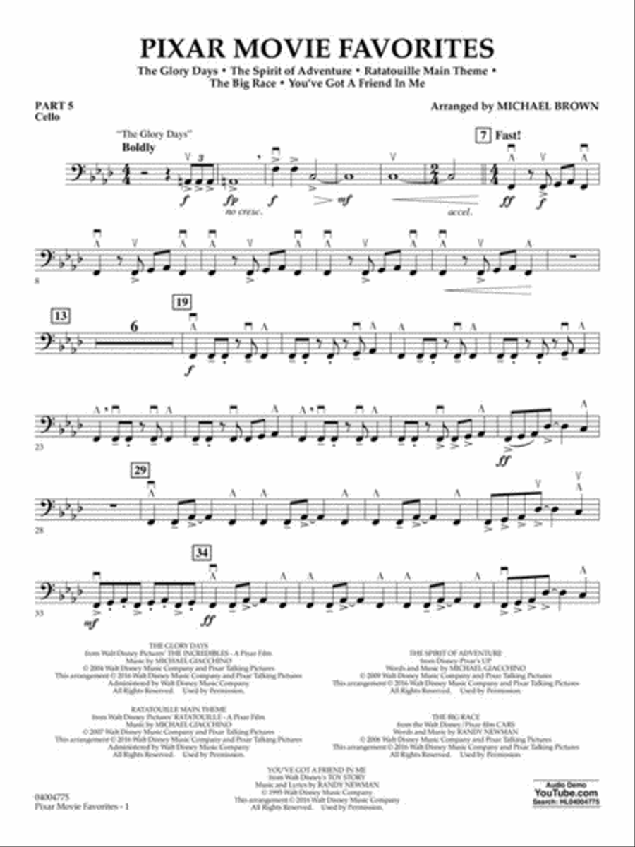 Pixar Movie Favorites Concert Band scores gallery preview page 9