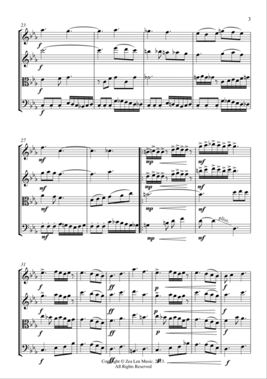 HYPOCRYTE String Quartet scores gallery preview page 3