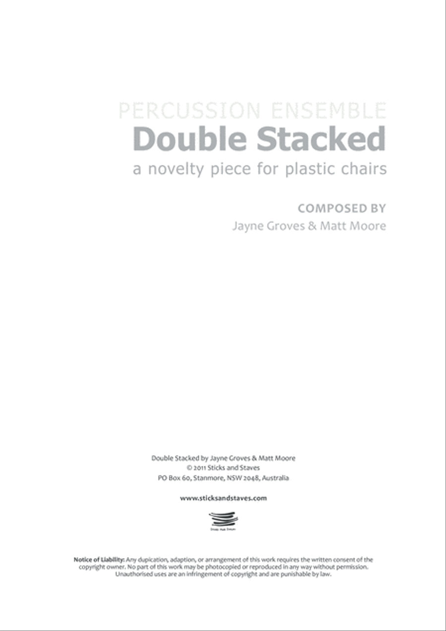 Double Stacked Percussion Ensemble scores gallery preview page 1