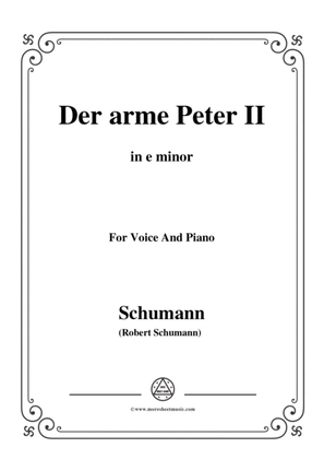 Schumann-Der arme Peter 2,in e minor,for Voice and Piano