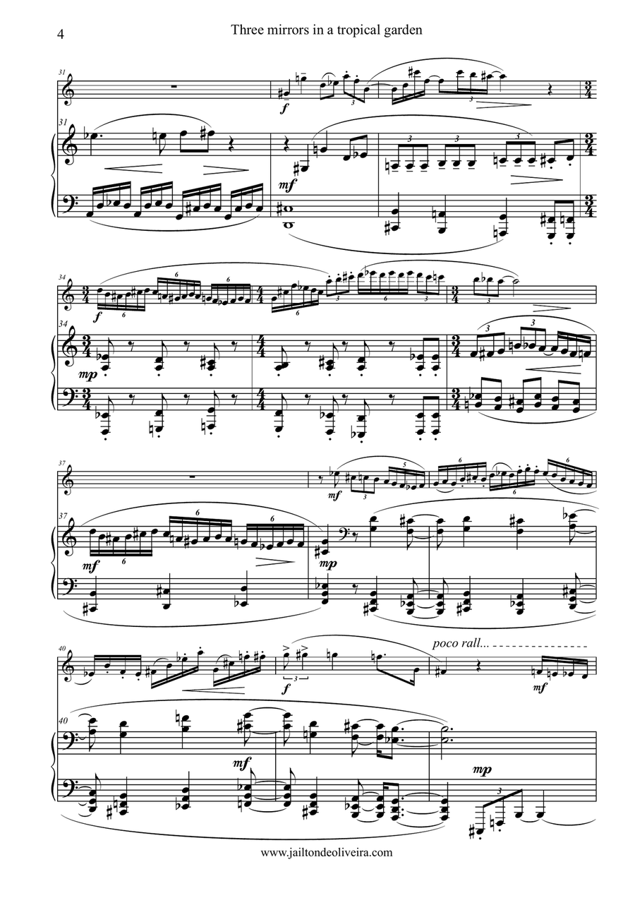 Three Mirrors in a Tropical Garden Chamber Music scores gallery preview page 5
