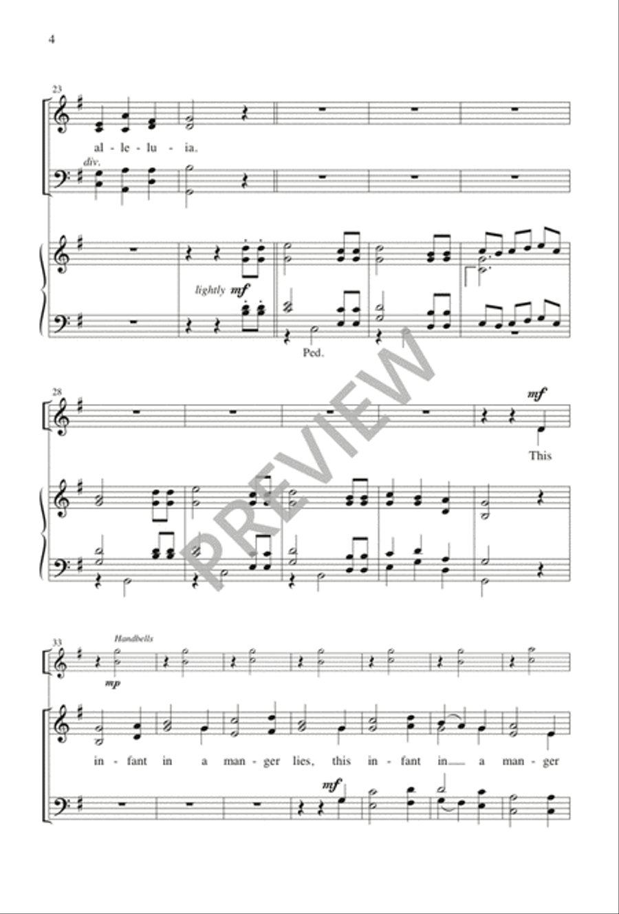 A Child Is Born in Bethlehem 4-Part scores gallery preview page 4