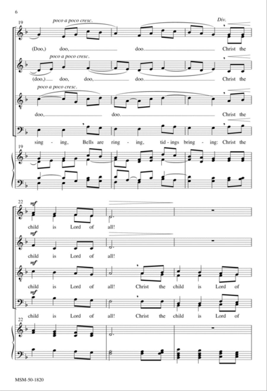 Infant Holy, Infant Lowly Divisi scores gallery preview page 5